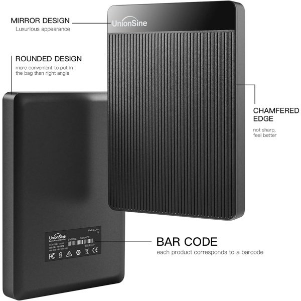 UnionSine Disco duro externo portátil ultradelgado de 500 GB 2.5 "HDD-USB 3.0 para PC, Mac, portátil, PS4, Xbox One, Xbox - Image 22