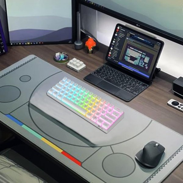 RK ROYAL KLUDGE RK61 Teclado mecánico con cable 60% para juegos programable QMK/VIA RGB retroiluminado 61 teclas ultra compacto - Image 8