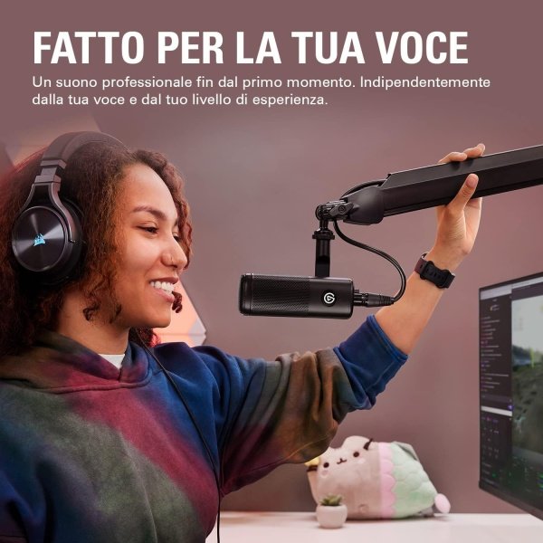 Elgato Wave DX - Micrófono dinámico XLR, patrón cardioide, rechazo de ruido, voz optimizada para podcasting, transmisión, - Imagen 26