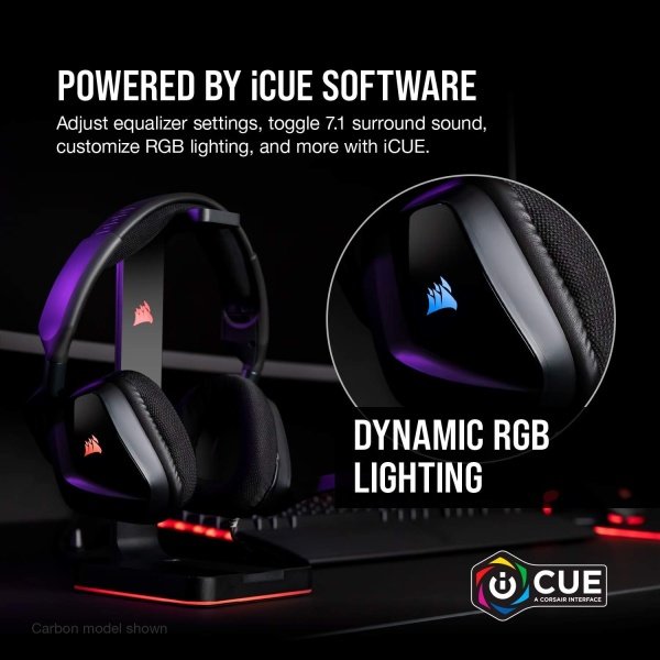 Corsair VOID RGB ELITE Wireless - Auriculares para juegos, sonido envolvente 7.1, certificado Discord, iCUE compatible con PC, - Image 19