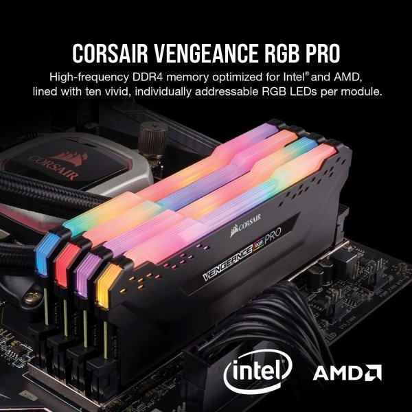 Corsair VENGEANCE RGB PRO DDR4 32 GB (2 x 16 GB) 3200 MHz CL16 Intel XMP 2.0 iCUE Memoria de computadora compatible - Negro - Image 13