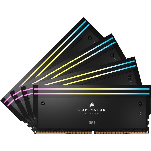 CORSAIR Dominator Titanium RGB DDR5 RAM 64 GB (2 x 32 GB) DDR5 6000 MHz CL30 Intel XMP iCUE Memoria de computadora compatible -