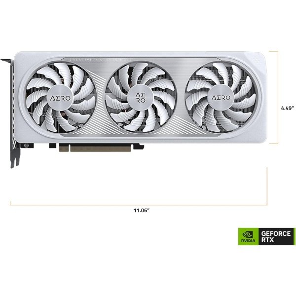 GIGABYTE Tarjeta gráfica GeForce RTX 4060 AERO OC 8G, 3 ventiladores WINDFORCE, 8 GB 128 bits GDDR6, tarjeta de video - Imagen 8