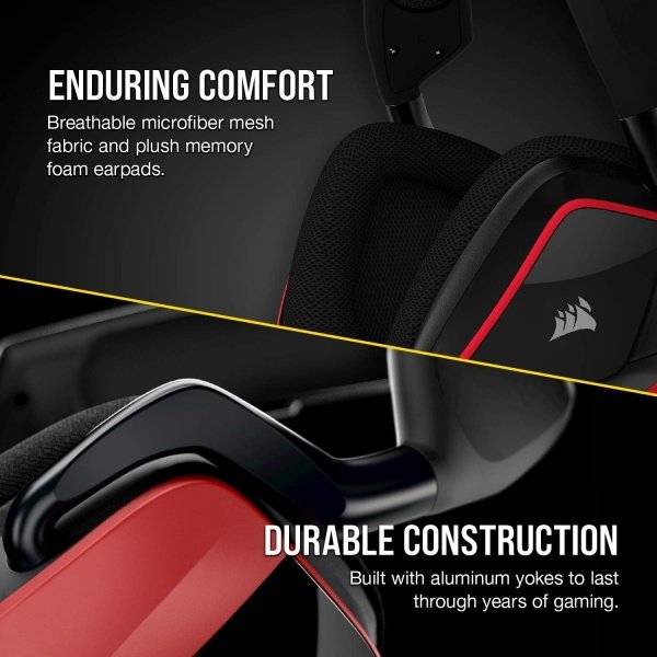 Corsair VOID RGB ELITE Wireless - Auriculares para juegos, sonido envolvente 7.1, certificado Discord, iCUE compatible con PC, - Image 4