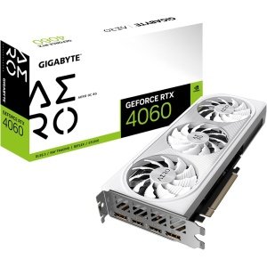 GIGABYTE Tarjeta gráfica GeForce RTX 4060 AERO OC 8G, 3 ventiladores WINDFORCE, 8 GB 128 bits GDDR6, tarjeta de video