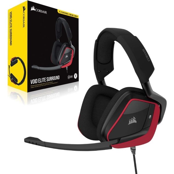 Corsair VOID RGB ELITE Wireless - Auriculares para juegos, sonido envolvente 7.1, certificado Discord, iCUE compatible con PC, - Image 8