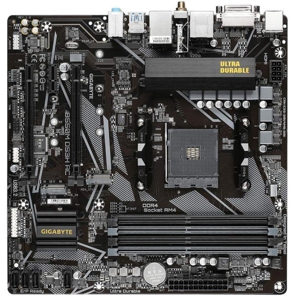 GIGABYTE B550M DS3H AC - Tarjeta madre compatible con AM4 AMD/B550/Micro ATX/Dual M.2/SATA 6Gb/s/USB 3.2 Gen 1/PCIe - Image 2