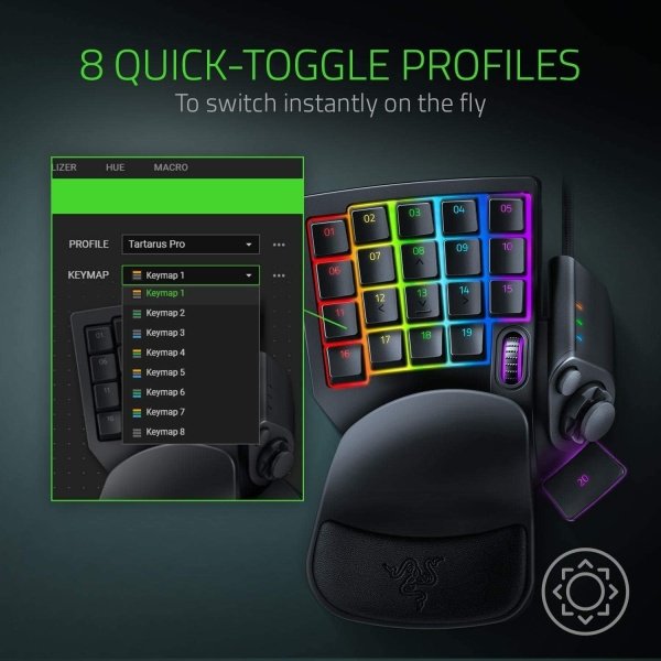 Razer Orbweaver Chroma - Teclado de gaming, Negro clásico - Imagen 3