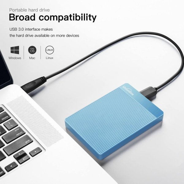 UnionSine Disco duro externo portátil ultradelgado de 500 GB 2.5 "HDD-USB 3.0 para PC, Mac, portátil, PS4, Xbox One, Xbox - Image 30