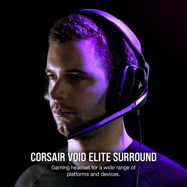 Corsair VOID RGB ELITE Wireless - Auriculares para juegos, sonido envolvente 7.1, certificado Discord, iCUE compatible con PC, - Image 36