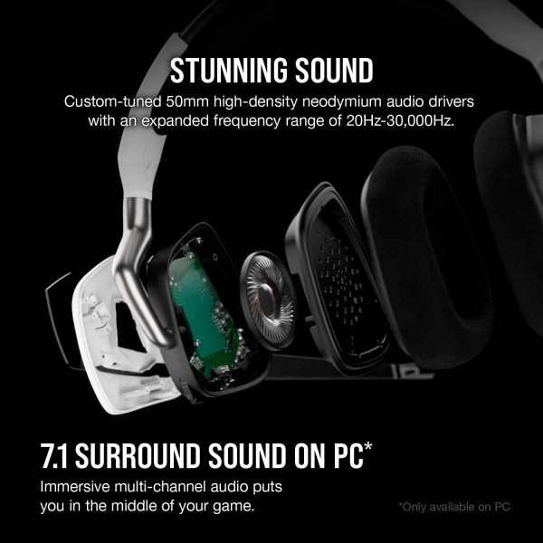 Corsair VOID RGB ELITE Wireless - Auriculares para juegos, sonido envolvente 7.1, certificado Discord, iCUE compatible con PC, - Image 28