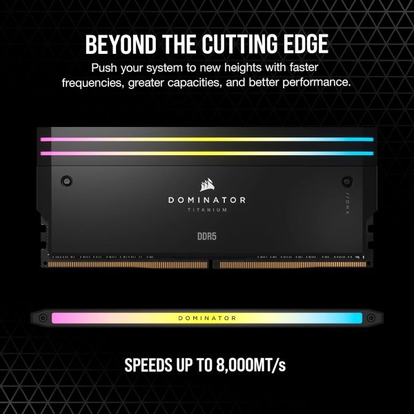 CORSAIR Dominator Titanium RGB DDR5 RAM 64 GB (2 x 32 GB) DDR5 6000 MHz CL30 Intel XMP iCUE Memoria de computadora compatible - - Image 3