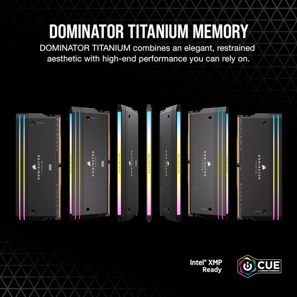CORSAIR Dominator Titanium RGB DDR5 RAM 64 GB (2 x 32 GB) DDR5 6000 MHz CL30 Intel XMP iCUE Memoria de computadora compatible - - Image 2