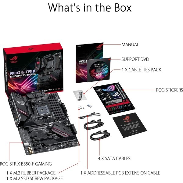 ROG STRIX B550-F GAMING WIFI II - Tarjeta madre para AMD AM4 (3ra Gen Ryzen) y ATX, PCIe 4.0,WiFi 6E, LAN 2.5Gb, BIOS Flashback, - Image 24