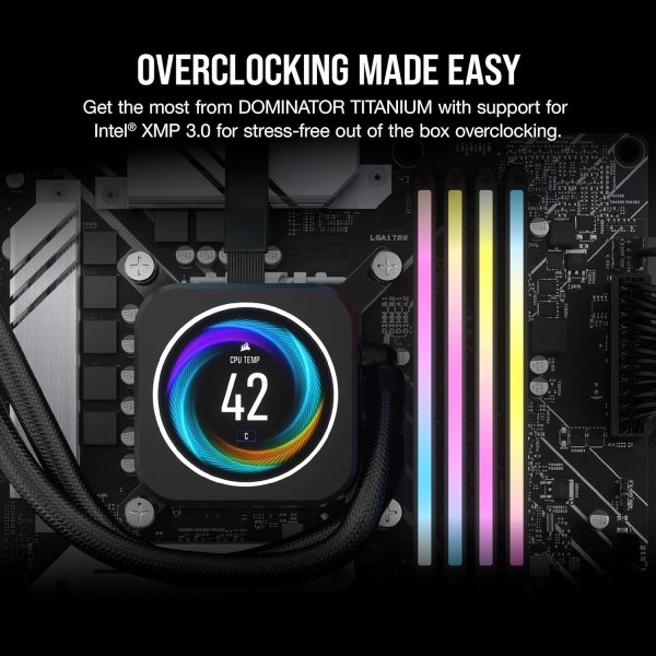 CORSAIR Dominator Titanium RGB DDR5 RAM 64 GB (2 x 32 GB) DDR5 6000 MHz CL30 Intel XMP iCUE Memoria de computadora compatible - - Image 5