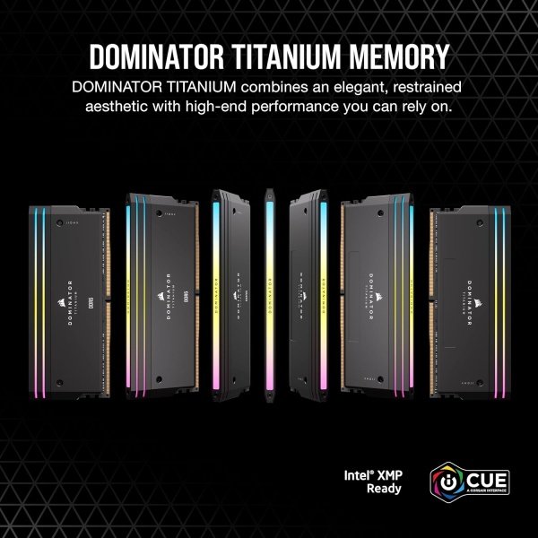 CORSAIR Dominator Titanium RGB DDR5 RAM 64 GB (2 x 32 GB) DDR5 6000 MHz CL30 Intel XMP iCUE Memoria de computadora compatible - - Image 14