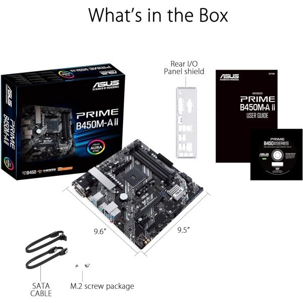 ASUS Prime B450M-A II AMD AM4 (Ryzen 5000, placa base Ryzen Micro ATX de 3ª/2ª/1ª generación (128 GB DDR4, 4400 OC.), NVMe, - Imagen 7