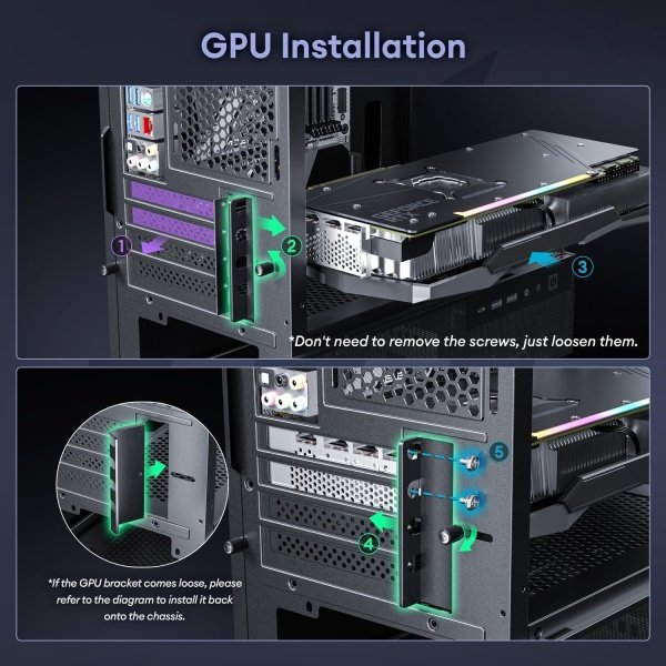 Okinos Aqua 3 - Funda Micro ATX, funda de PC MATX con ventilador ARGB de 0.118 x 4.724 in preinstalado, vista panorámica de - Image 9