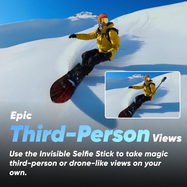Insta360 Kit de motocicleta X3 (nueva versión) - Cámara de acción 360 impermeable con sensores de 1/2 pulgada de 48 MP, video HDR activo 5.7K 360, foto de 72MP 360, lente única 4K, modo Me de 60 fps, - Imagen 13