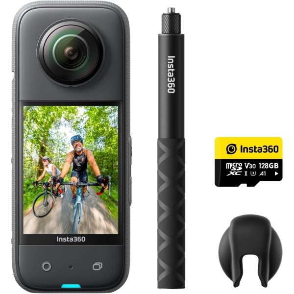 Insta360 Kit de motocicleta X3 (nueva versión) - Cámara de acción 360 impermeable con sensores de 1/2 pulgada de 48 MP, video HDR activo 5.7K 360, foto de 72MP 360, lente única 4K, modo Me de 60 fps, - Imagen 18