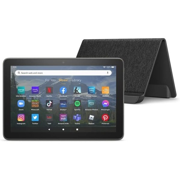 Amazon Fire HD 8 Plus tablet, 8” HD Display, 32 GB, 30% faster processor, 3GB RAM, wireless charging, (2022 release), Gray - Image 9
