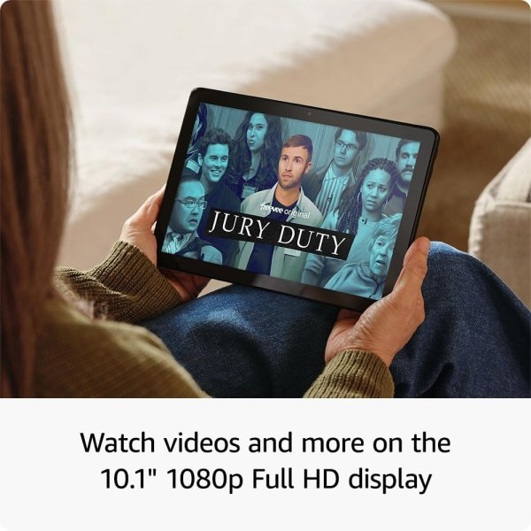 Amazon Fire HD 10 tablet, built for relaxation, 10.1" vibrant Full HD screen, octa-core processor, 3 GB RAM, latest model (2023 release), 32 GB, Black - Image 4