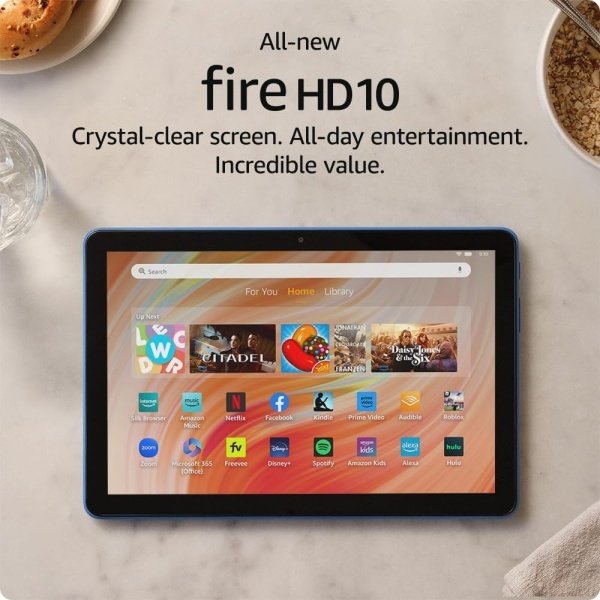 Amazon Fire HD 10 tablet, built for relaxation, 10.1" vibrant Full HD screen, octa-core processor, 3 GB RAM, latest model (2023 release), 32 GB, Black - Image 11