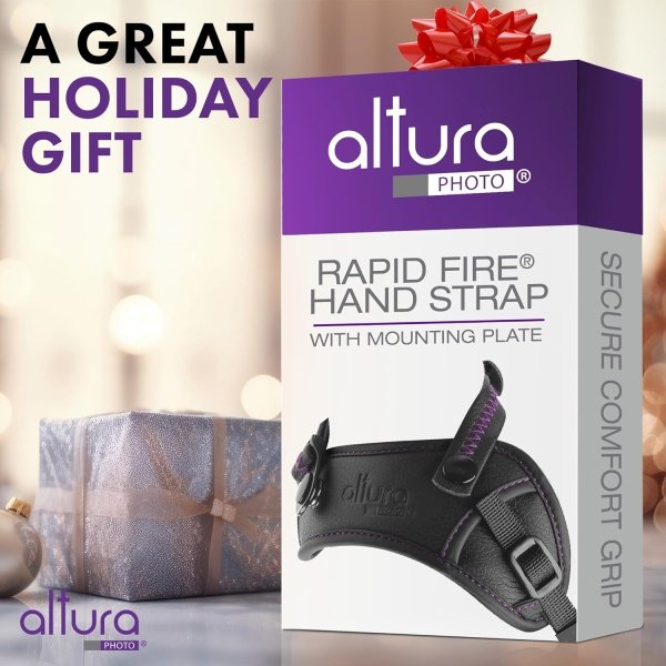 Altura Photo Correa de mano para cámara – Correa de muñeca acolchada segura para cámara DSLR y sin espejo para fotógrafos compatible con correa para el cuello de la cámara - Imagen 2