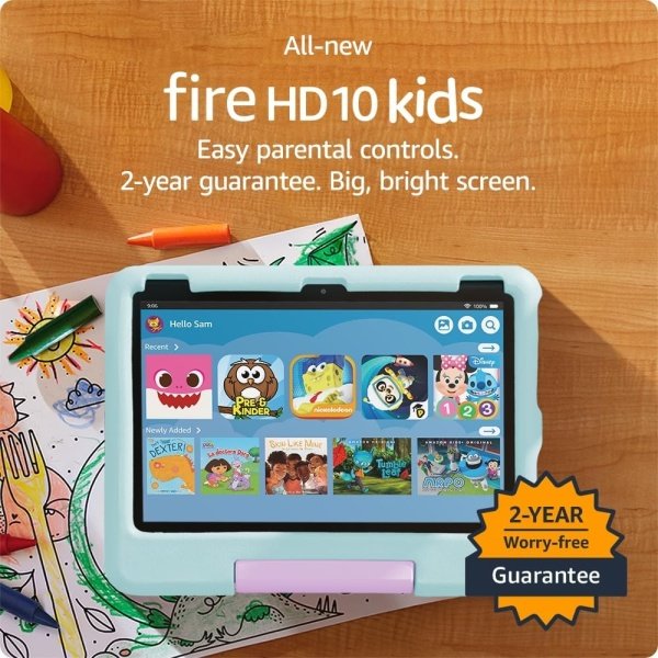 Amazon Fire HD 10 Kids tablet- 2023, ages 3-7 | Bright 10.1" HD screen with ad-free content and parental controls included, 13-hr battery, 32 GB, Disney Mickey Mouse - Image 10