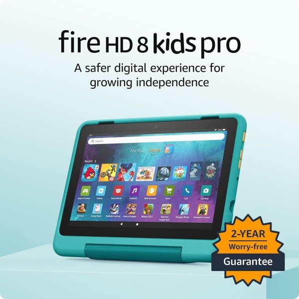 Amazon Fire HD 8 Kids Pro | age 6-12 | Unleash creativity with included age-appropriate Amazon Kids+ content , robust parental controls, 13-hr battery | 32 GB, Cyber Blue - Image 8