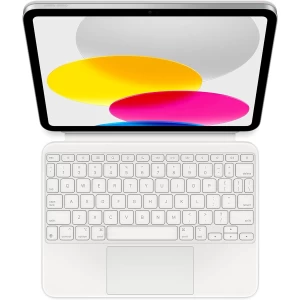 Apple Magic Keyboard Folio: iPad Keyboard and case for iPad (10th Generation), Detachable Two-Piece Design That attaches magnetically, Built-in trackpad, US English – White