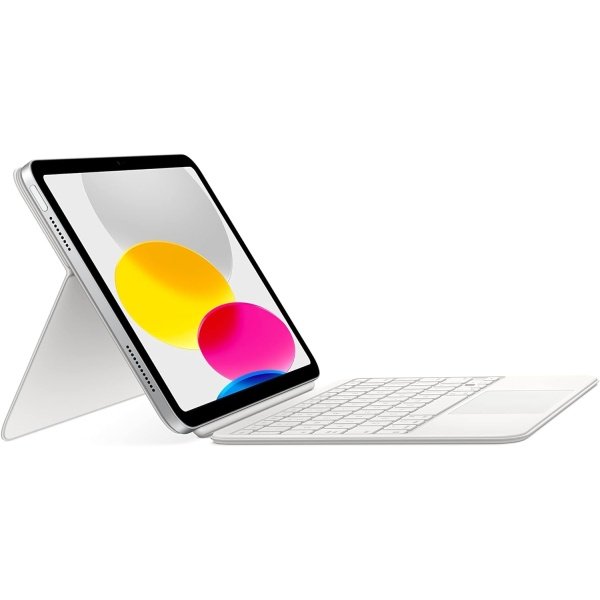Apple Magic Keyboard Folio: iPad Keyboard and case for iPad (10th Generation), Detachable Two-Piece Design That attaches magnetically, Built-in trackpad, US English – White - Imagen 4