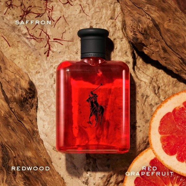 Ralph Lauren - Polo Red - Eau de Toilette - Men's Cologne - Woody & Spicy - With Grapefruit, Saffron, and Redwood - Medium Intensity - Image 2