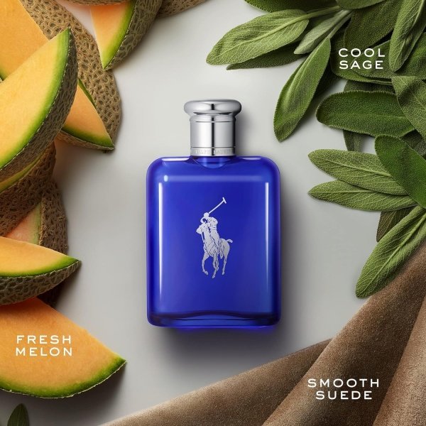 Ralph Lauren - Polo Blue - Eau de Toilette - Men's Cologne - Aquatic & Fresh - With Citrus, Sage, and Suede - Medium Intensity - Image 2