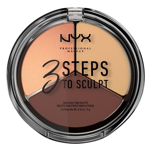 NYX PROFESSIONAL MAKEUP 3 Steps to Sculpt, Face Sculpting Contour Palette - Light - Imagen 7