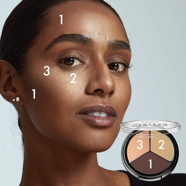 NYX PROFESSIONAL MAKEUP 3 Steps to Sculpt, Face Sculpting Contour Palette - Light - Imagen 10