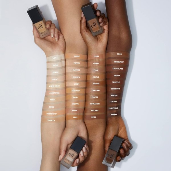 e.l.f. Flawless Finish Foundation, Improves Uneven Skin Tone, Lightweight, Medium Coverage & Semi-Matte, Vegan & Cruelty-Free, Beige 0.68 Fl Oz - Imagen 3
