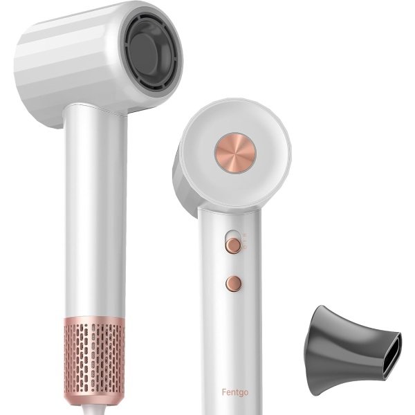 High Speed Ionic Hair Dryer with Diffuser, Professonal Blow dryers 110,000 RPM Brushless Motor for Fast Drying, 1500W 4Temps /2Speeds, Thermo-Control Hairdryer for Women Home Travel (Grey) - Imagen 21
