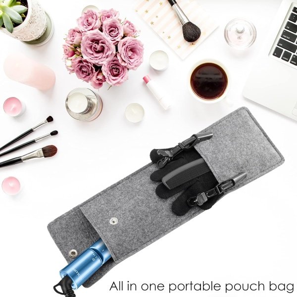 NITION Ceramic Tourmaline Flat Irons for Hair LCD Hair Straightener MCH Fast Straightening for Healthy Styling. 6 Temperature Levels 265-450°F Adjustable for All Hair. Travel Pouch Bag Included. Black - Imagen 24