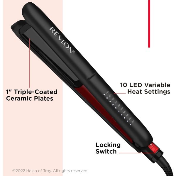 Revlon SmoothStay Coconut Oil-Infused Straightener | for Sleek, Shiny Looks (1 in) - Image 4