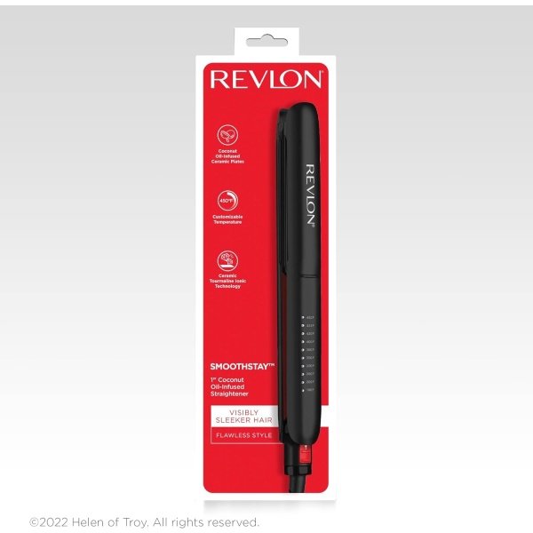 Revlon SmoothStay Coconut Oil-Infused Straightener | for Sleek, Shiny Looks (1 in) - Image 6