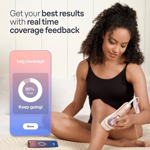 Braun IPL Long-lasting Laser Hair Removal Device for Women & Men, Skin i·Expert, at Home Hair Removal, w/ Free App, Vanity Case, Venus Razor, 3 Smart Heads, Alternative for Laser Hair Removal, PL7243 - Image 4