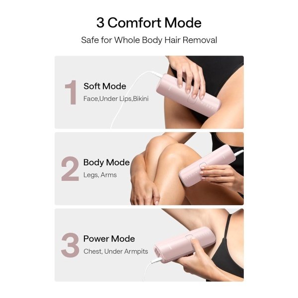 Ulike Laser Hair Removal for Women and Men, Air 3 Ice-Cooling IPL Device Hair Removal for Nearly Painless & Long-Lasting Results, 3 Modes & Auto Flashing for Fast Full Body Hair Removal from Home - Imagen 7
