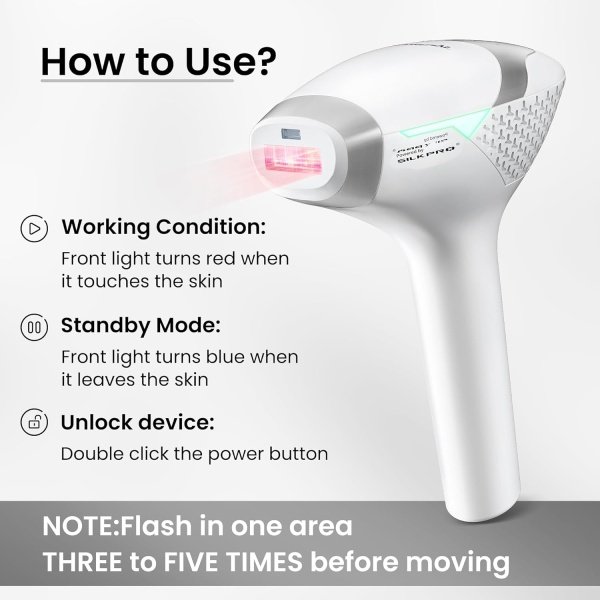 Diode Laser Hair Removal for Men and Women, V8S for Skin Tone 1-5, Permanent Reduction in Hair Regrowth, The World's First FDA-Cleared Home-use Wide-Angle 810nm Laser Hair Removal Device - Image 6