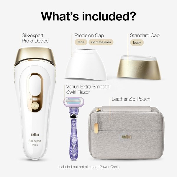 Braun IPL Long-lasting Laser Hair Removal Device for Women & Men, Silk Expert Pro5 PL5157, Safe & Virtually Painless Alternative to Salon Laser Hair Removal, Full Body, With Venus Razor & Luxury Case - Image 2