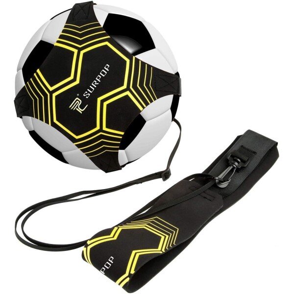 Soccer/Volleyball/Rugby Trainer, Football Kick Throw Solo Practice Training Aid Control Skills Adjustable Waist Belt for Kids Adults