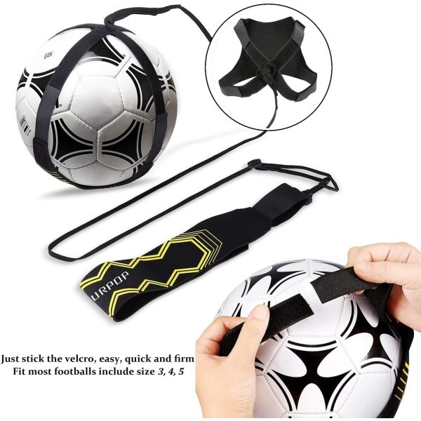 Soccer/Volleyball/Rugby Trainer, Football Kick Throw Solo Practice Training Aid Control Skills Adjustable Waist Belt for Kids Adults - Imagen 4