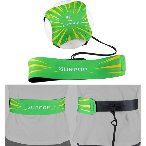 Soccer/Volleyball/Rugby Trainer, Football Kick Throw Solo Practice Training Aid Control Skills Adjustable Waist Belt for Kids Adults - Imagen 20