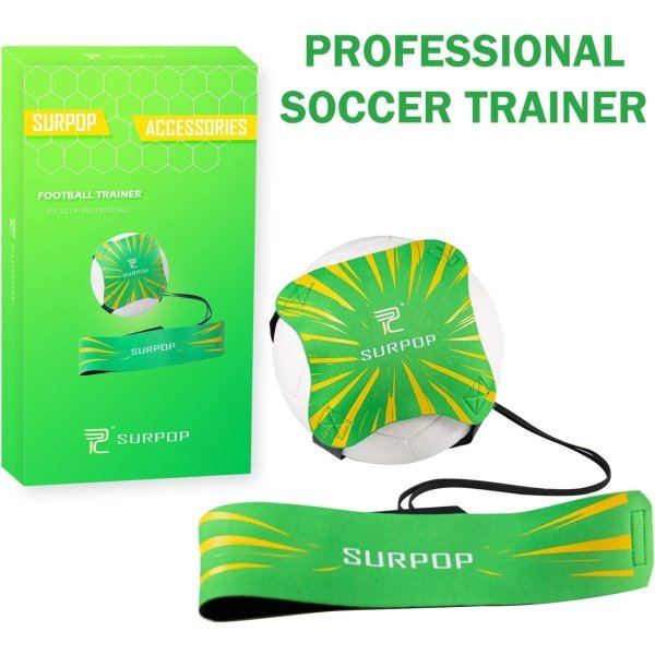Soccer/Volleyball/Rugby Trainer, Football Kick Throw Solo Practice Training Aid Control Skills Adjustable Waist Belt for Kids Adults - Imagen 21