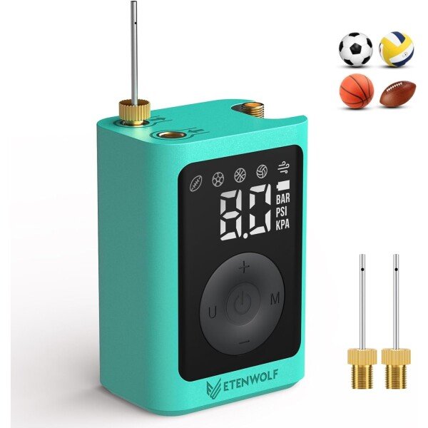 Electric Ball Pump Inflation & Deflation 2-17PSI, Basketball Pump with Precise Pressure Gauge, Rechargeable Air Pump for Balls, Soccer Ball Air Pump - Imagen 9
